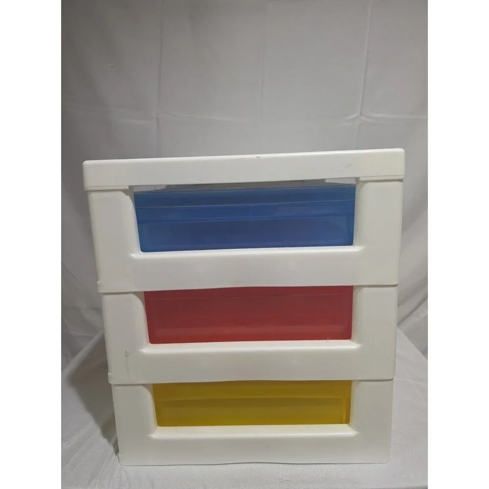 Lego Iris 3 Drawer Storage Container W/ 2 Dividers